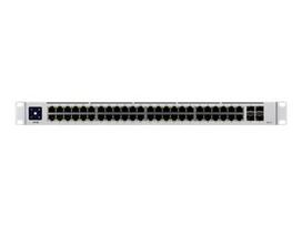 poe unifi switch - Ubiquiti USW-48-PoE, Layer 2 PoE switch, 32 x GbE PoE , 16 x GbE ports, 4 x 1G SFP ports, 195W total PoE Power, Fanless, silent cooling, ESD/EMP protection, 1.3" touchscreen LCM display, Rackmount (Kit included) | USW-48-POE-EU - 2 nuotrauka