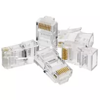 rj45 jungtis - A-Lan Plug CAT 6 UTP 100pcs - 2 nuotrauka