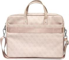 krepsys nesiojamam kompiuteriui 16 - Guess Saffiano 4G Triangle Logo bag for a 16'' laptop - pink - 3 nuotrauka