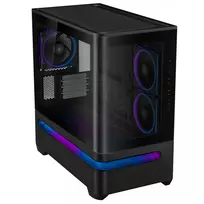 micro atx korpusas - ASUS PRIME AP202 TG ARGB Juodas (Black) - 6 nuotrauka