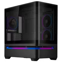 micro atx korpusas - ASUS PRIME AP202 TG ARGB Juodas (Black) - 7 nuotrauka