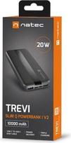 isorine baterija 20w - NATEC TREVI SLIM Q V2 10000mAh Juodas - 2 nuotrauka