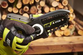 akumuliatorinis grandininis pjuklas -  RYOBI ONE+ RY18PSX10A-120, 18 V, 2,0 Ah, 10 cm - 4 nuotrauka