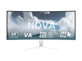 curved monitorius - Arozzi Nova 34", VA, QHD, 165Hz, baltas (white) - 7 nuotrauka