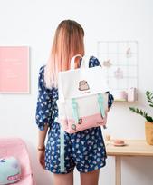 pusheen kuprine - Pusheen mokyklinė kuprinė Rose Collection balta - 2 nuotrauka