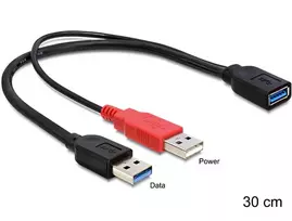usb 2 usb 3 - Delock Cable USB to USB x2 0.3m - 2 nuotrauka