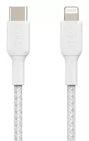 apple usb c charge cable (1m) - Belkin Boost Charge Braided USB-C to Lightning Cable 1m White - 2 nuotrauka