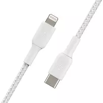 apple usb c charge cable (1m) - Belkin Boost Charge Braided USB-C to Lightning Cable 1m White - 3 nuotrauka