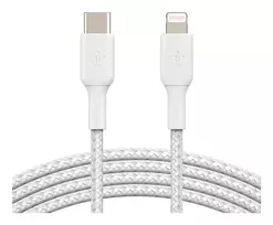 apple usb c charge cable (1m) - Belkin Boost Charge Braided USB-C to Lightning Cable 1m White - 4 nuotrauka