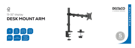 monitoriaus laikiklis deltaco - Deltaco ARM-0303-B, Juodas (Black) - 5 nuotrauka