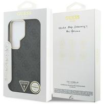 s26 ultra deklas - Guess PU Leather 4G Strass Triangle Logo Gold Frame Magnetic dėklas skirtas Samsung Galaxy S26 Ultra juodos spalvos - 2 nuotrauka