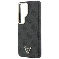 s26 ultra deklas - Guess PU Leather 4G Strass Triangle Logo Gold Frame Magnetic dėklas skirtas Samsung Galaxy S26 Ultra juodos spalvos - 4 nuotrauka