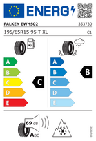 padangos 195 65 r15 - Falken Eurowinter HS 02 195/65R15 95 T - 2 nuotrauka