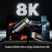 hdmi - Unitek Optinis Kabelis HDMI 2.1 AOC 8K 120Hz 5m Juodas (Black) - 4 nuotrauka