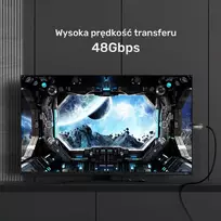 hdmi - Unitek Optinis Kabelis HDMI 2.1 AOC 8K 120Hz 5m Juodas (Black) - 7 nuotrauka