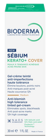 bioderma kremas - BIODERMA veido kremas-gelis SEBIUM KERATO  COVER, 30 ml - 2 nuotrauka