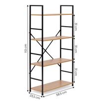 azuolo lentyna - ModernHome Loft CWJ6024112LG, ąžuolo/juoda (Oak/Black) - 2 nuotrauka