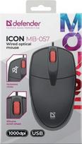 silent mouse - Defender ICON MB-057 Juoda (Black) - 4 nuotrauka