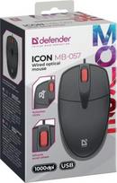 silent mouse - Defender ICON MB-057 Juoda (Black) - 5 nuotrauka