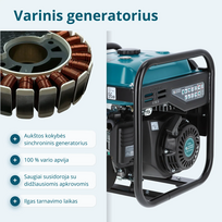 3kw generatorius - Könner & Söhnen KS 3300i - 6 nuotrauka