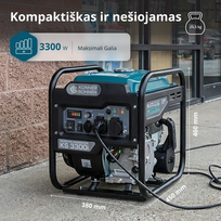 3kw generatorius - Könner & Söhnen KS 3300i - 8 nuotrauka