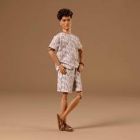 barbie kenas - Mattel Barbie Basics No10 lėlė Kenas rudais plaukais (JJX29) - 4 nuotrauka