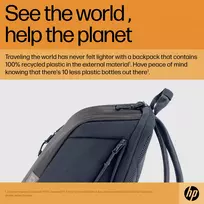 kuprine hp - HP Travel 15.6 Backpack, 18 Liter Capacity - Iron Grey - 4 nuotrauka