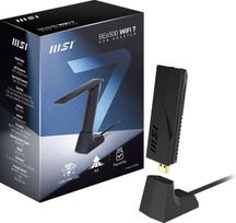 wifi adapteris - MSI BE6500 WiFi7 USB Adapteris 6500Mbps (Juodas) - 2 nuotrauka