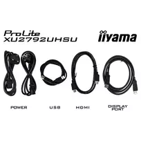 ip 68 led - Iiyama ProLite XU2792UHSU-B6 27", IPS, 4K, Juodas (Black) - 3 nuotrauka