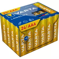 elementai aaa 24 vnt - VARTA šarminė baterija R3 (AAA) Longlife 24 vnt - 3 nuotrauka