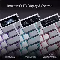 asus zaidimu - ASUS ROG Azoth USB + RF Wireless + Bluetooth QWERTY Juoda - 8 nuotrauka