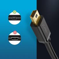 mini usb kabelis us132 - Ugreen 30472 US132 Black - 4 nuotrauka