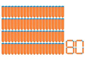 ginklas - Hasbro NERF N1 Putplasčio šoviniai - 80 vnt. 6 cm ZA6189 - 5 nuotrauka