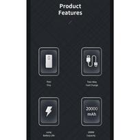 power bank 20000mah pd - Awei P6K, 20000mAh, juodas (black) - 3 nuotrauka