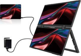 nesiojamas monitorius - Verbatim Essentials Dual 15.6" FHD, Juodas (Black) - 3 nuotrauka
