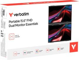 nesiojamas monitorius - Verbatim Essentials Dual 15.6" FHD, Juodas (Black) - 5 nuotrauka