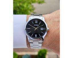 casio laikrodziai vyrams - CASIO MTP-V002D-1B3 Juodas (Black) - 5 nuotrauka