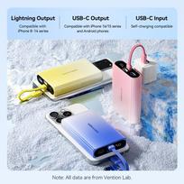 power bank usb c 10000 mah - Vention FHZP0 10000mAh 22.5W rožinė - 7 nuotrauka
