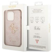 deklas iphone 15 pro guess - Guess "GUHCP15L4GMGPI 4G Big Metal Logo iPhone 15 Pro" Pink - 2 nuotrauka