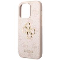 deklas iphone 15 pro guess - Guess "GUHCP15L4GMGPI 4G Big Metal Logo iPhone 15 Pro" Pink - 4 nuotrauka