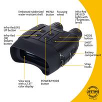termovizorius - Levenhuk Halo 13x Naktinio matymo skaitmeniniai žiūronai Juodas (Black) - 2 nuotrauka
