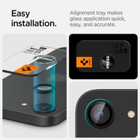 spigen glas.tr ez fit 2 pack - Spigen Optik Pro GLAS.TR "Ez Fit" Camera Cover 2-pack for iPhone 16e - Black - 5 nuotrauka
