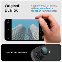 spigen glas.tr ez fit 2 pack - Spigen Optik Pro GLAS.TR "Ez Fit" Camera Cover 2-pack for iPhone 16e - Black - 6 nuotrauka