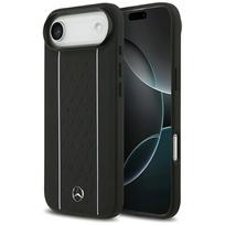 iphone 14 leather case - Mercedes Leather Star Pattern Stripes MagSafe case for iPhone Air - black - 1 nuotrauka
