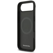 iphone 14 leather case - Mercedes Leather Star Pattern Stripes MagSafe case for iPhone Air - black - 3 nuotrauka