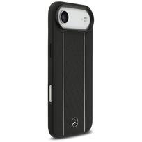 iphone 14 leather case - Mercedes Leather Star Pattern Stripes MagSafe case for iPhone Air - black - 4 nuotrauka