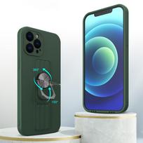 samsung stovas - Ring Case silicone case with finger grip and stand for Samsung Galaxy A32 5G dark blue - 3 nuotrauka