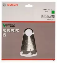 pjovimo diskas 190 - Bosch Pjovimo diskas Optiline Wood 190x30mm Z16 2608641184 - 3 nuotrauka