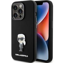 15 pro silicone case - Karl Lagerfeld "Liquid Silicone Metal Ikonik iPhone 15 Pro" Black - 2 nuotrauka