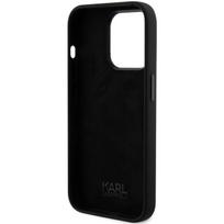 15 pro silicone case - Karl Lagerfeld "Liquid Silicone Metal Ikonik iPhone 15 Pro" Black - 4 nuotrauka